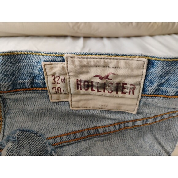 Hollister Jeans Women's REAL Boyfriend Slim Patch Distressed Handmade 32/29 READ - Picture 15 of 16